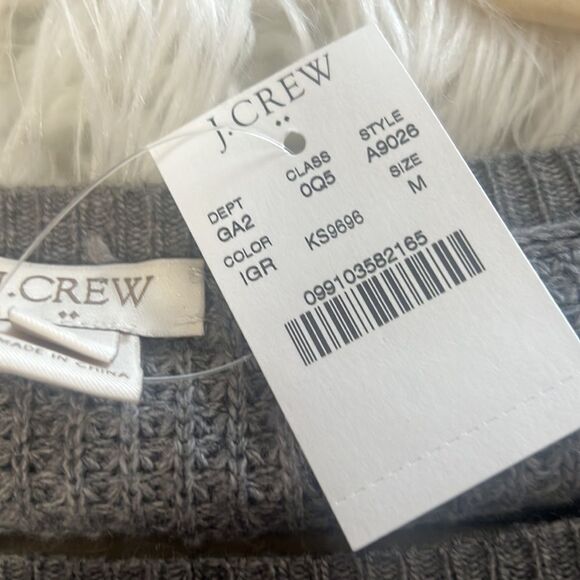 J Crew Marino wool waffle weave knit sweater Sz M - Picture 5 of 6